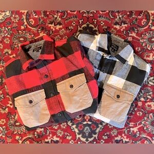 Two Todd Snyder/LL Bean flannels.